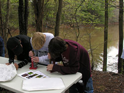Students investigate local ecosystems.
