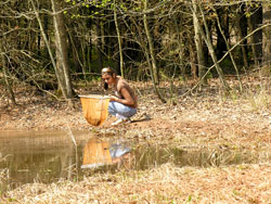 Students investigate local ecosystems.