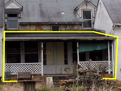 Stone House Back Porch Demolition Area
