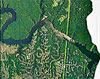 Aerial view of Occoquan Reservoir, Fairfax to the north, PWC to the south.
