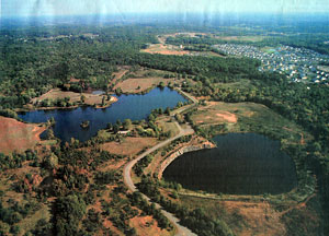 Aerial view of Silver Lake, originally published in the Potomac News
