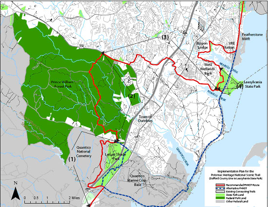 Potomac National Heritage Scenic Trail - PWC Map