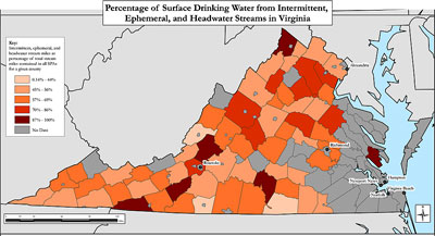 Most of our drinking water comes from intermittent streams.