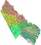 Prince William County watershed map.