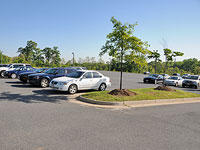 Plenty of room at the VRE parking lot on Friday morning