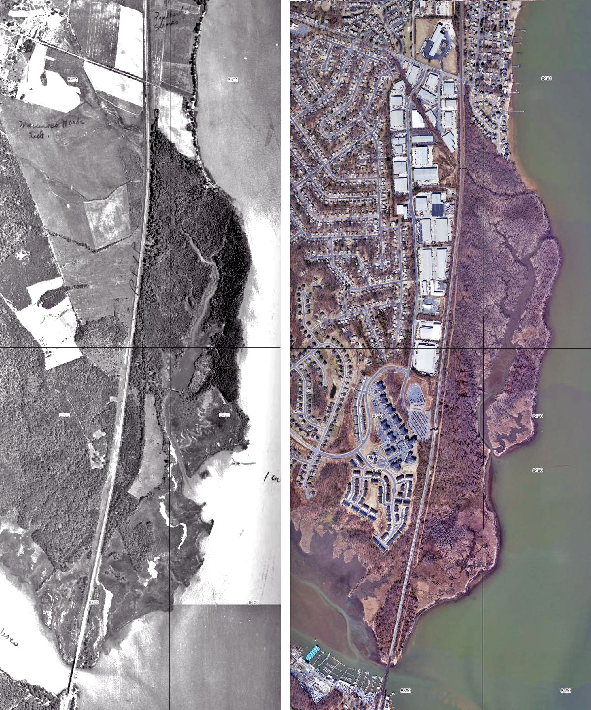 Aerial view of the Featherstone National Wildlife